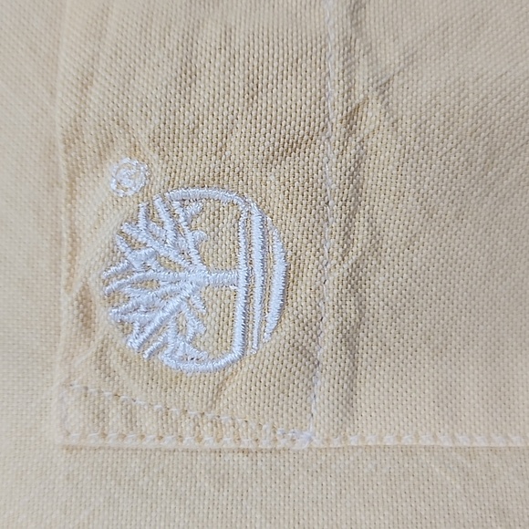 Timberland Vintage Mens XL Long Sleeve Button Down Shirt Lt Yellow - Picture 4 of 7